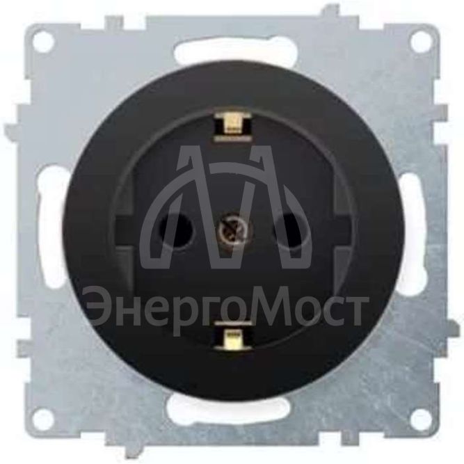Механизм розетки 1-м СП Florence с заземл. черн. 1E10201303 OneKeyElectro 2172811