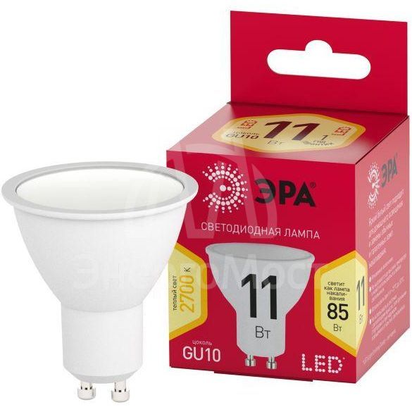 Лампа светодиодная RED LINE LED MR16-11W-827-GU10 R GU10 11Вт софит тепл. бел. свет Эра Б0056065