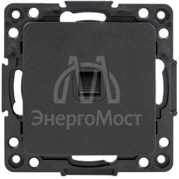 Механизм розетки RJ-45 1-м Стокгольм черн. PROxima EKF EZK01-035-10