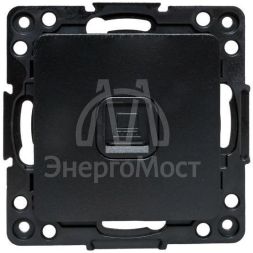 Механизм розетки RJ-45 1-м Стокгольм черн. PROxima EKF EZK01-035-10
