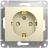 Механизм розетки 1-м СП Glossa 16А защ. шторки с заземл. беж. SchE GSL000245
