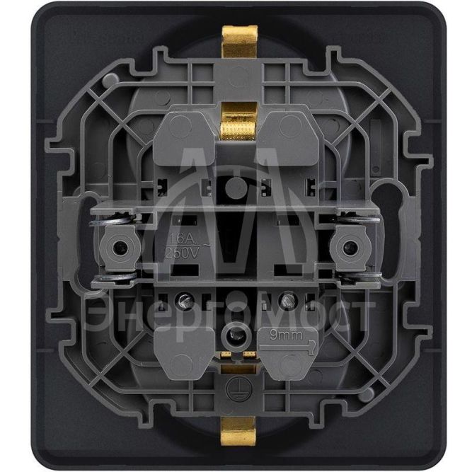 Розетка Inspiria 16А 250В 2х2P+E немецк. стандарт антрацит Leg 673753