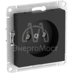 Розетка AtlasDesign 16А без заземл. без шторок быстрозажим. клем. механизм карбон SE ATN001041S