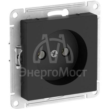 Розетка AtlasDesign 16А без заземл. без шторок быстрозажим. клем. механизм карбон SE ATN001041S