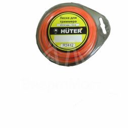 Леска Huter R2412 для триммера, 2.4 мм, круг