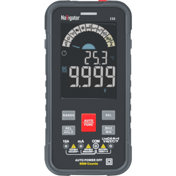 Мультиметр 95 771 NMT-Mm-116 True RMS Smart цветной дисплей Navigator 95771