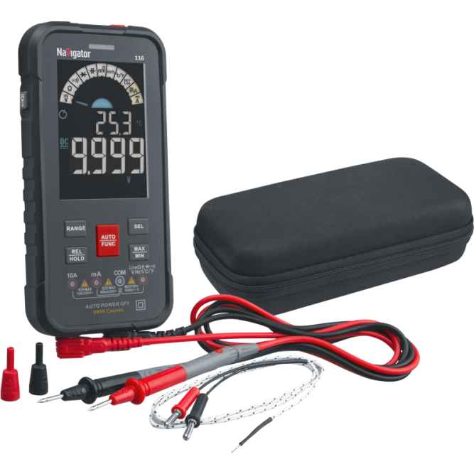 Мультиметр 95 771 NMT-Mm-116 True RMS Smart цветной дисплей Navigator 95771