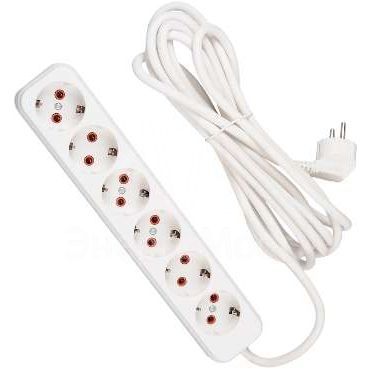 Удлинитель 6х5м с заземл. 16А IP20 LEZARD 720-0605-601