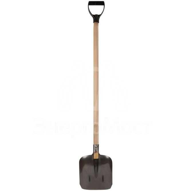 Лопата совковая &amp;quot;рельсовая сталь&amp;quot; с деревянным черенком 235х350х1420мм FIT 77194