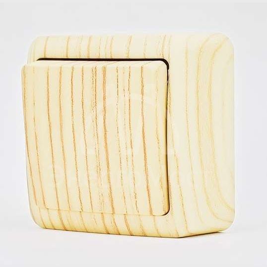 Выключатель 1-кл. 1п ОП Viola 10А IP20 беленый дуб LEZARD 751-5200-100