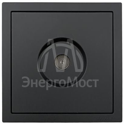 Розетка ТВ оконечная СП ZIMA IP20 черн. бархат LEZARD 704-4288-130