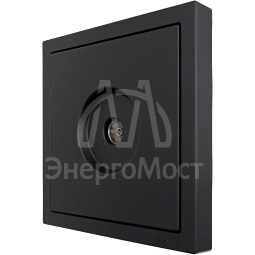 Розетка ТВ оконечная СП ZIMA IP20 черн. бархат LEZARD 704-4288-130