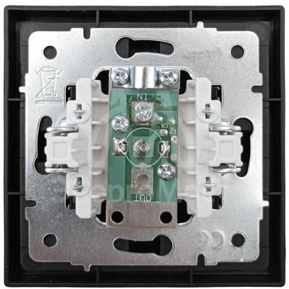 Розетка ТВ оконечная СП ZIMA IP20 черн. бархат LEZARD 704-4288-130