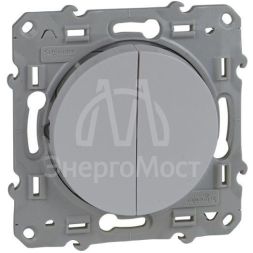 Механизм выключателя 2-кл. СП Odace 10А IP21 (сх. 2) бел. SchE S52R211