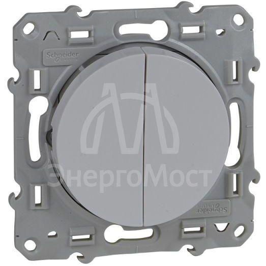 Механизм выключателя 2-кл. СП Odace 10А IP21 (сх. 2) бел. SchE S52R211