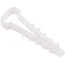 Дюбель-хомут 6-12 прямоуг. бел. (уп.100шт) Rexant 07-4612