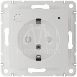 Розетка AtlasDesign Smart 16А L+N с заземл. защ. шторки Zigbee механизм бел. SE ATN000145Z