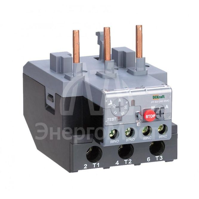 Реле тепловое 55.0А-70.0А для контакторов 40-95А DEKraft 23179DEK