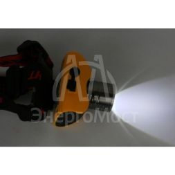 Фонарь налобный E157 (аккум. 220В CREE 3Вт пласт. бокс; желт.) Ultraflash 12351