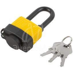 Замок навесной всепогодный 40х31мм длинная стальная дужка 6мм FIT 67193