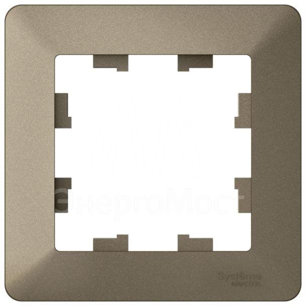 Рамка 1-м AtlasDesign Air шампань/дым. черн. SE ATN220501