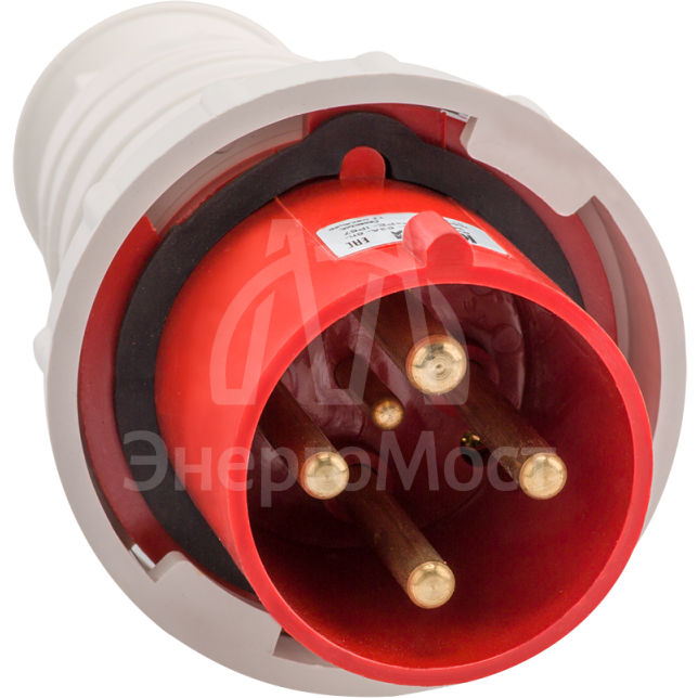 Вилка кабельная 034 63А 380AC 3P+PE 6ч IP67 КЭАЗ 222742