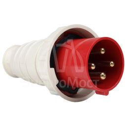 Вилка кабельная 034 63А 380AC 3P+PE 6ч IP67 КЭАЗ 222742