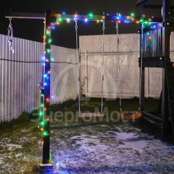 Гирлянда &amp;quot;ТВИНКЛ ЛАЙТ LED&amp;quot; (с контроллером 8 режимов) 10м 100LED 10Вт 220В IP44 мультиколор NEON-NIGHT 303-139