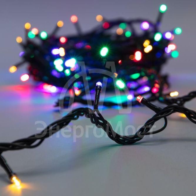 Гирлянда &amp;quot;ТВИНКЛ ЛАЙТ LED&amp;quot; (с контроллером 8 режимов) 10м 100LED 10Вт 220В IP44 мультиколор NEON-NIGHT 303-139