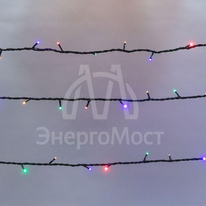 Гирлянда &amp;quot;ТВИНКЛ ЛАЙТ LED&amp;quot; (с контроллером 8 режимов) 10м 100LED 10Вт 220В IP44 мультиколор NEON-NIGHT 303-139
