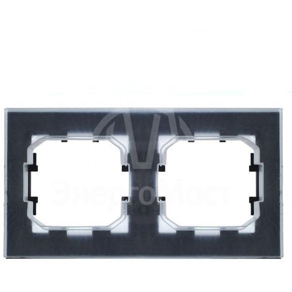 Рамка 2-м IP44 BRITE РУ-2-БрЧ-44 черн. IEK BR-M22-44-K02