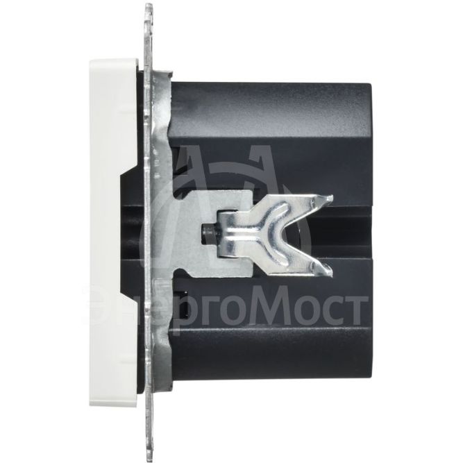 Розетка СП BRITE РЮ11-2-БрАБ USB A+C 45Вт высокоскор. заряд. арктич. бел. IEK BR-U22-045-K91