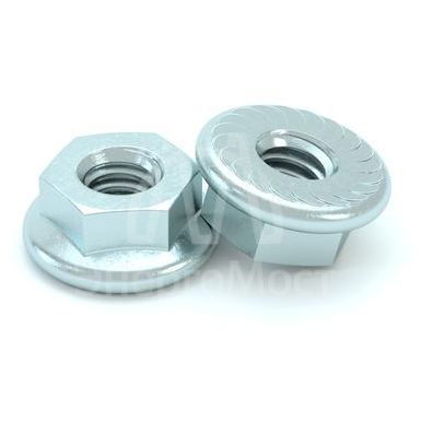 Гайка специальная с фланцем М8 DIN6923 GS8 сталь (уп.150шт) КМ LO0686