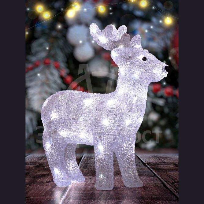 Фигура акриловая &amp;quot;Олень&amp;quot; ENIOF - 15 50 LED 10 мерцающих LED 31х13х37см IP20 Эра Б0051953