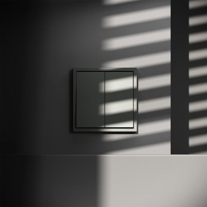 Выключатель 2-кл. СП S70 10А с самовозвратом механизм титан Voltum VLS020606