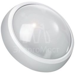 Светильник светодиодный ЖКХ Qplus D175х76 15Вт 4000К 1200лм 160-260В IP54 круг бел. декорат. рамка микровол. сенсором Gauss 142411215-S