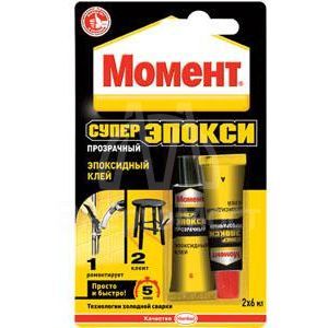 Клей эпоксидный &amp;quot;Супер Эпокси&amp;quot; 2х6мл в ш/б прозр. Момент C0036687