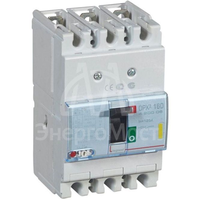 Выключатель автоматический 3п 125А 16кА DPX3 160 термомагнитн. расцеп. Leg 420006