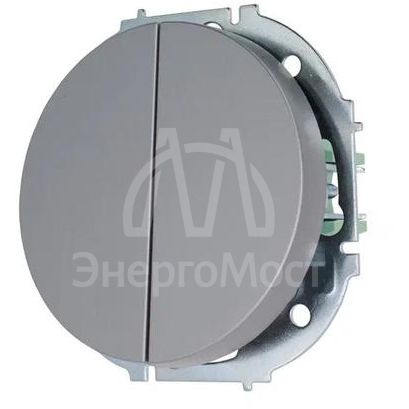 Выключатель 2-кл. СП OSEN 10А IP20 механизм сер. матов. LEZARD 743-7488-101