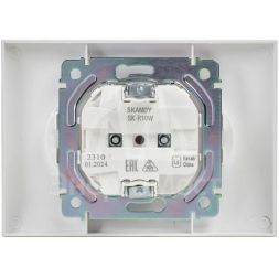 Розетка 2-м SKANDY 10А без заземл. без защ. шторок в сборе SK-R10W арктич. бел. IEK SK-R20-10-K01-F