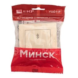Переключатель проходной 1-кл. СП Минск 10А IP20 беж. EKF ERV10-025-20