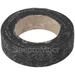 Изолента х/б 19мм (70г) прорезиненная черн. ЭРА Б0002454