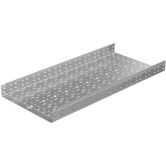 Лоток листовой перфорированный 500х80 L3000 сталь 1мм &amp;quot;Быстрый монтаж ПЛЮС&amp;quot; LPplus80-500-1.0-3000 оцинк. КМ PL0256