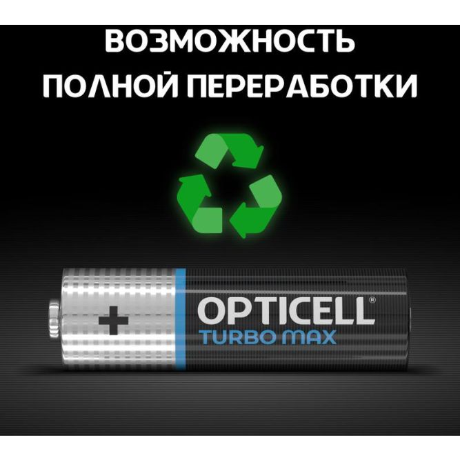Элемент питания алкалиновый AA/LR6 (блист. 12шт) Turbo Max Opticell 6053009