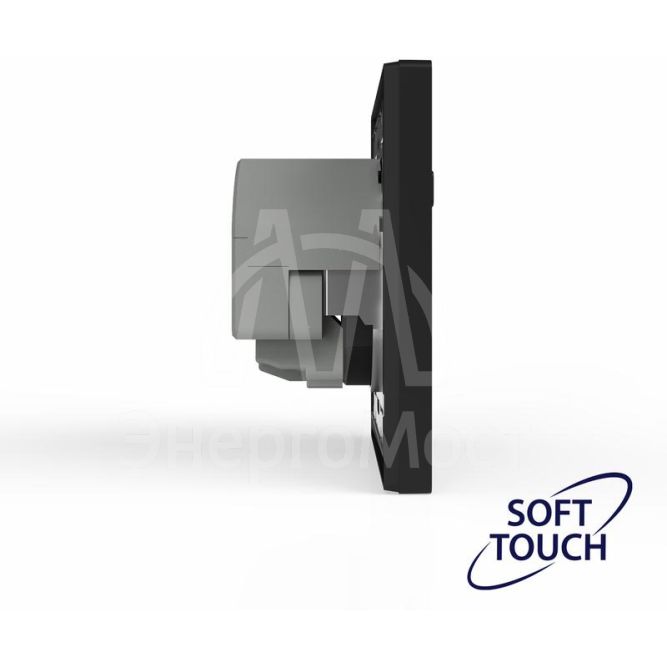 Розетка 1-м СП Pixel IP20 с заземл. с 2-мя заряд. устр. USB тип A+C механизм карбон TOKOV ELECTRIC TKE-PX-R1U2AC-C14