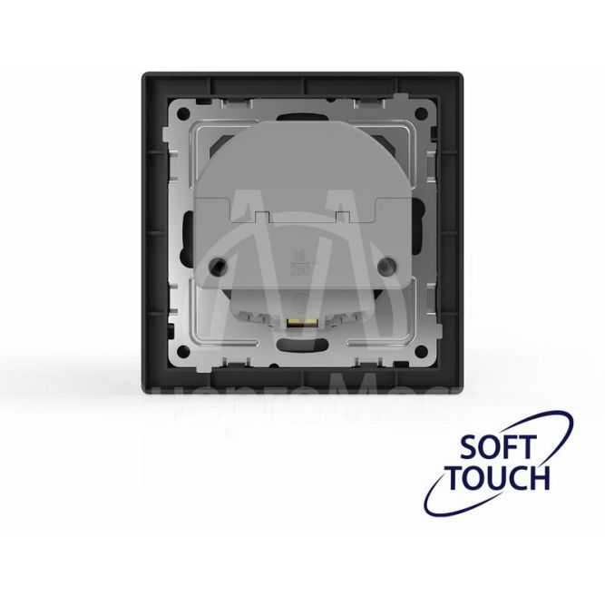 Розетка 1-м СП Pixel IP20 с заземл. с 2-мя заряд. устр. USB тип A+C механизм карбон TOKOV ELECTRIC TKE-PX-R1U2AC-C14