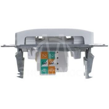 Розетка компьютерная 2-м Glossa RJ45 кат.5E механизм бел. SE GSL000185KK