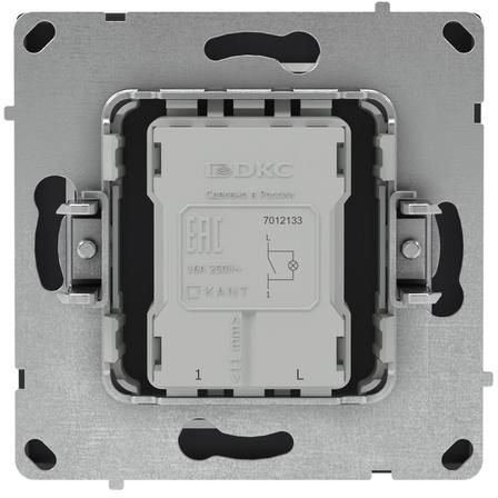 Выключатель 1-кл. KANT с подсветкой черн. уголь DKC 7012133