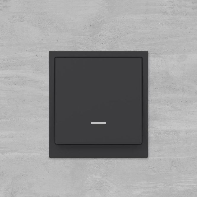 Выключатель 1-кл. KANT с подсветкой черн. уголь DKC 7012133