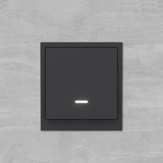 Выключатель 1-кл. KANT с подсветкой черн. уголь DKC 7012133